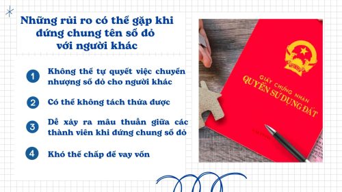 Những rủi ro có thể gặp khi đứng chung tên sổ đỏ với người khác