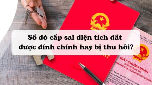 Sổ đỏ cấp sai diện tích đất được đính chính hay bị thu hồi?