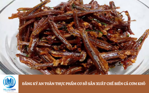 Đăng ký chứng nhận an toàn thực phẩm cơ sở sản xuất chế biến cá cơm khô