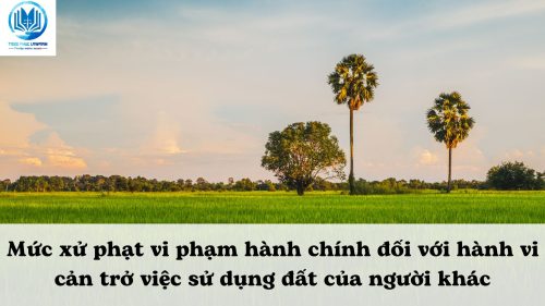 Mức xử phạt vi phạm hành chính đối với hành vi cản trở việc sử dụng đất của người khác