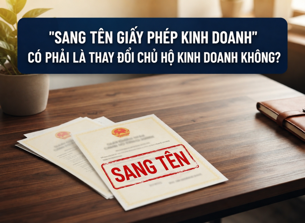 Sang tên giấy phép kinh doanh có phải là thay đổi chủ hộ kinh doanh không?