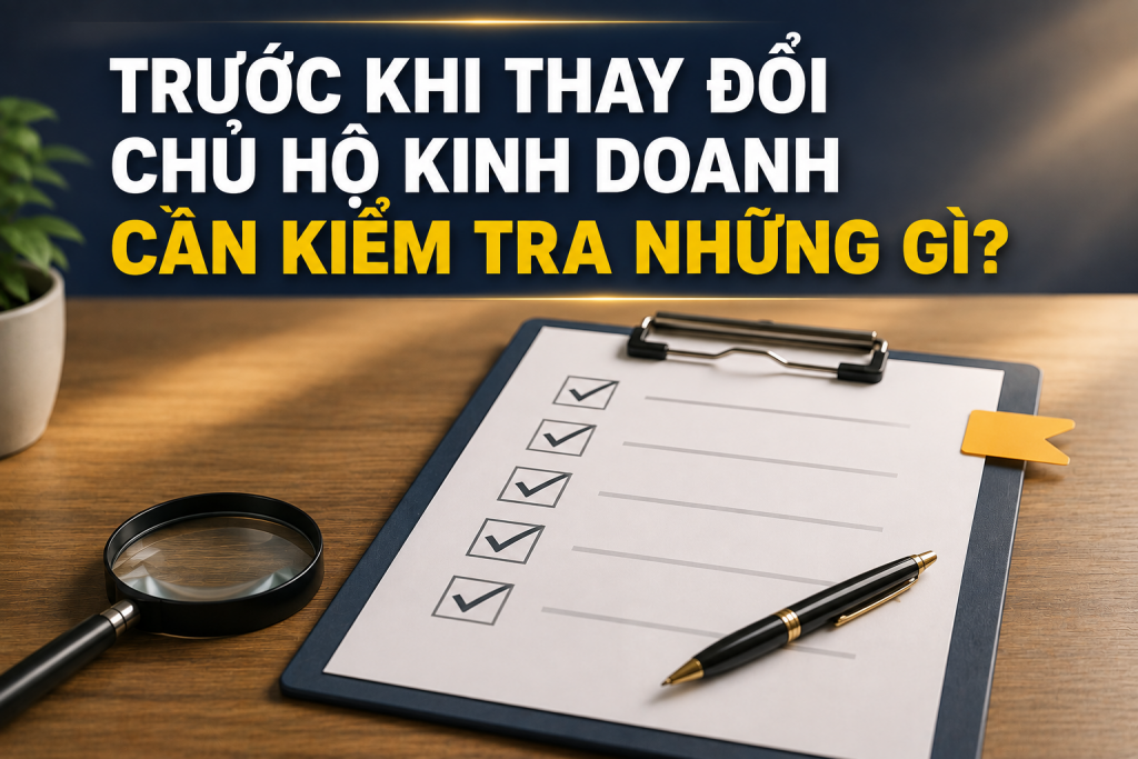 Trước khi thay đổi chủ hộ kinh doanh cần kiểm tra những gì