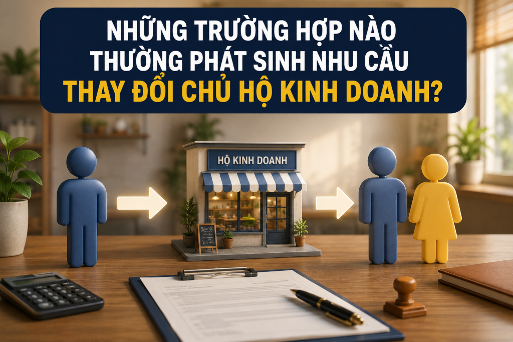 Những trường hợp nào thường phát sinh nhu cầu thay đổi chủ hộ kinh doanh?